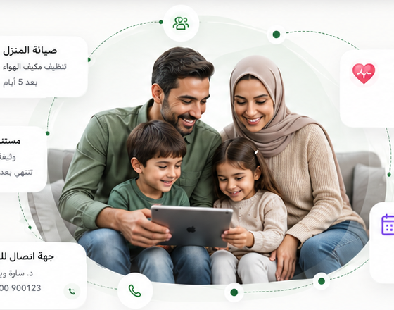 عائلة تستخدم منصة ولائي
